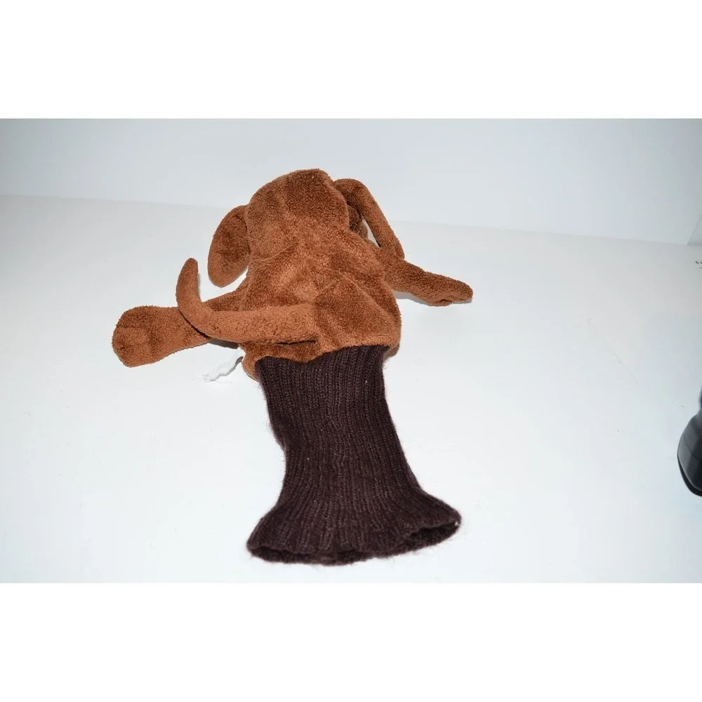 Maxi The Taxi Dog Hand Puppet ribbed sock base  Soft Plush Vtg golf‎ head cover